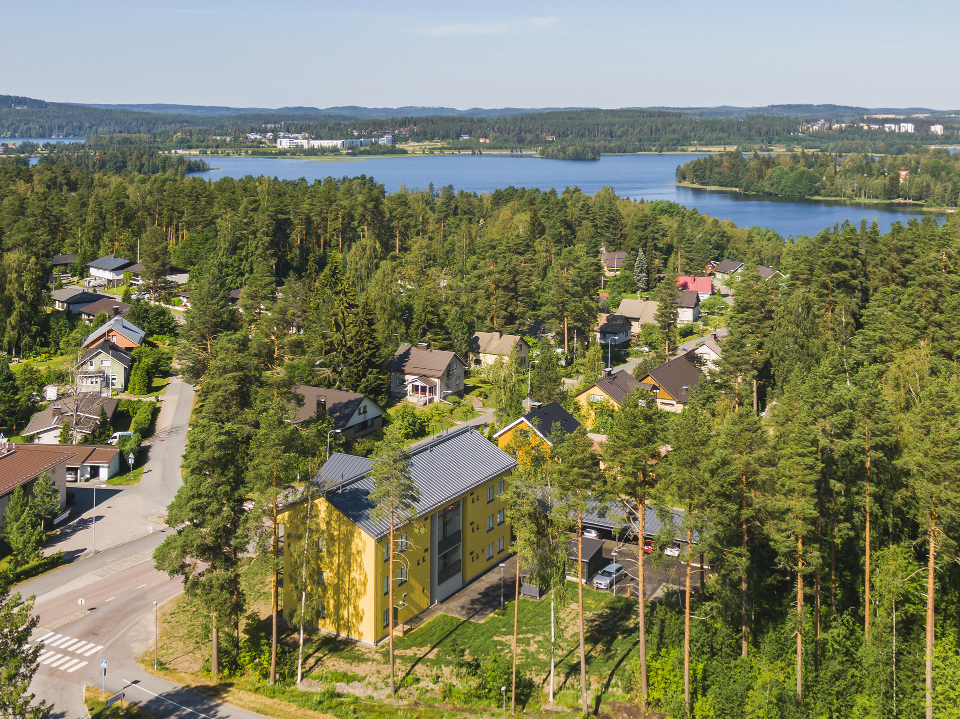 As Oy Jyväskylän Kaarna kuvattuna ilmasta