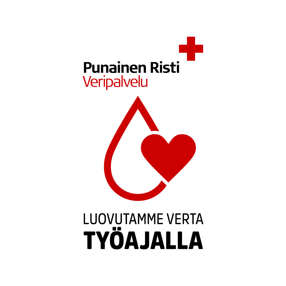 Luovutamme verta työajalla -sertifikaatin logo